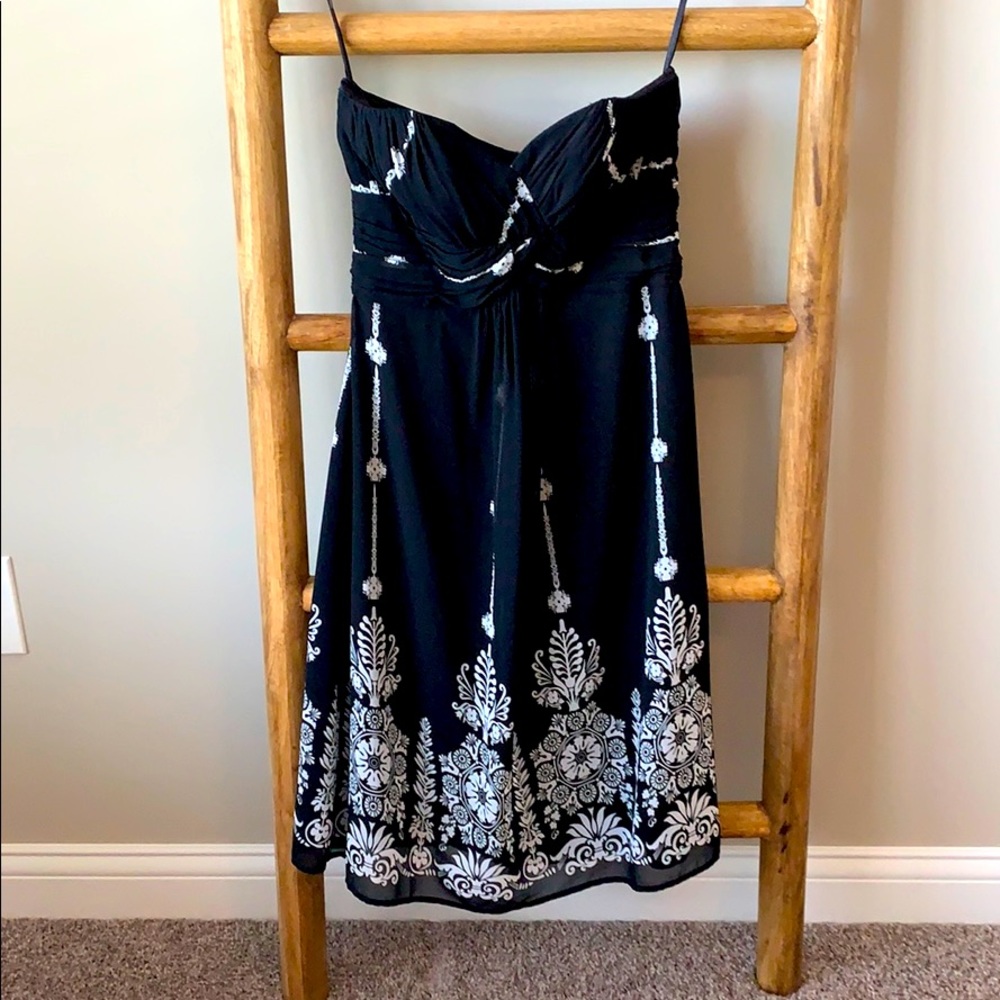 White House Black Market Strapless Black Dress